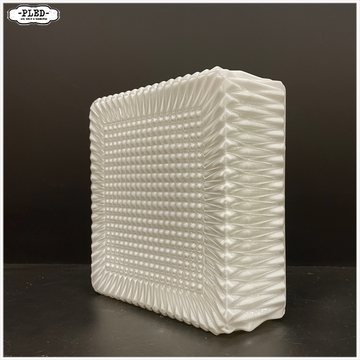 opaline plafonnière / wandlamp – jaren 60/70, Bohemen - Afbeelding 6