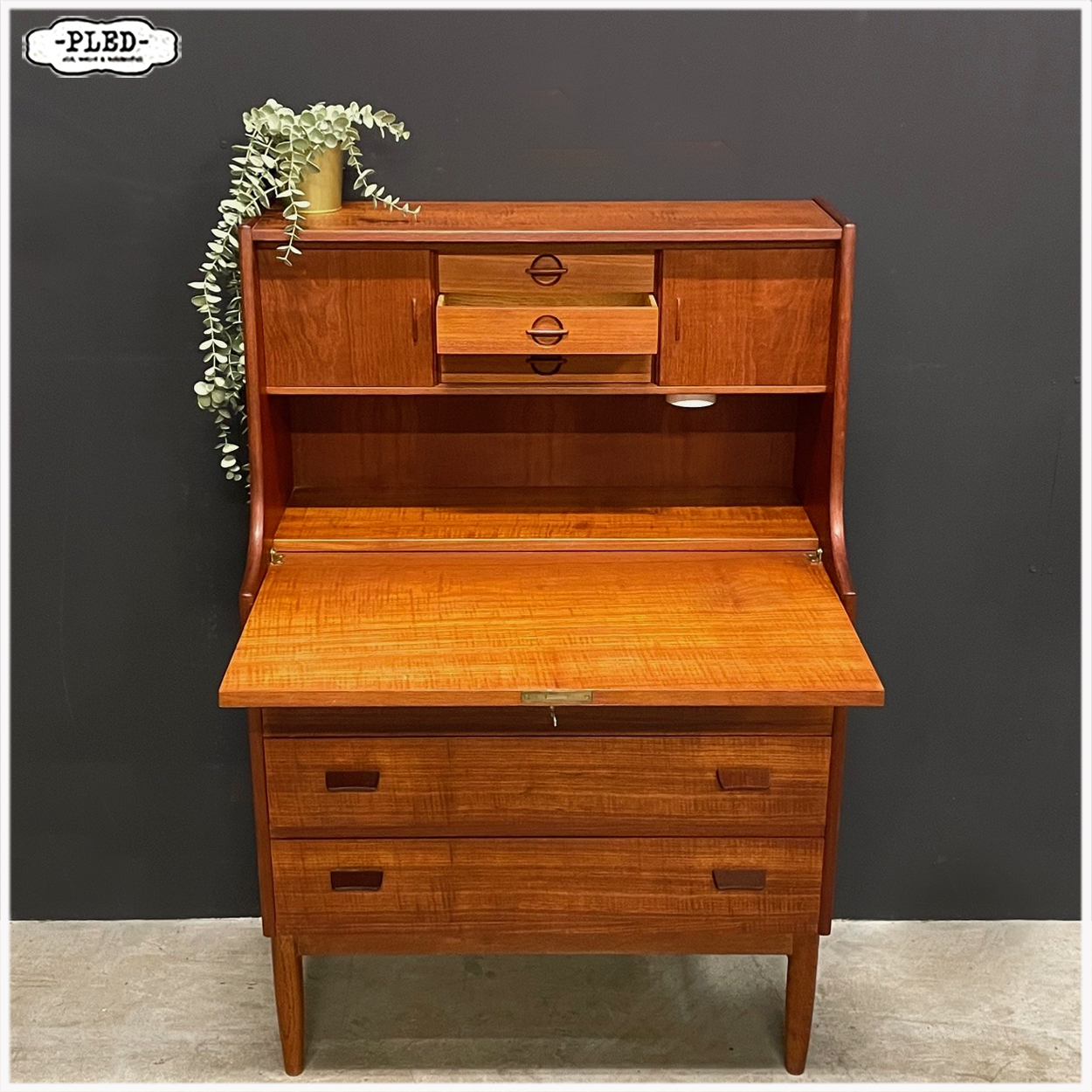 Vintage Deens teak secretaire, 1960s, Poul Volther - Afbeelding 6