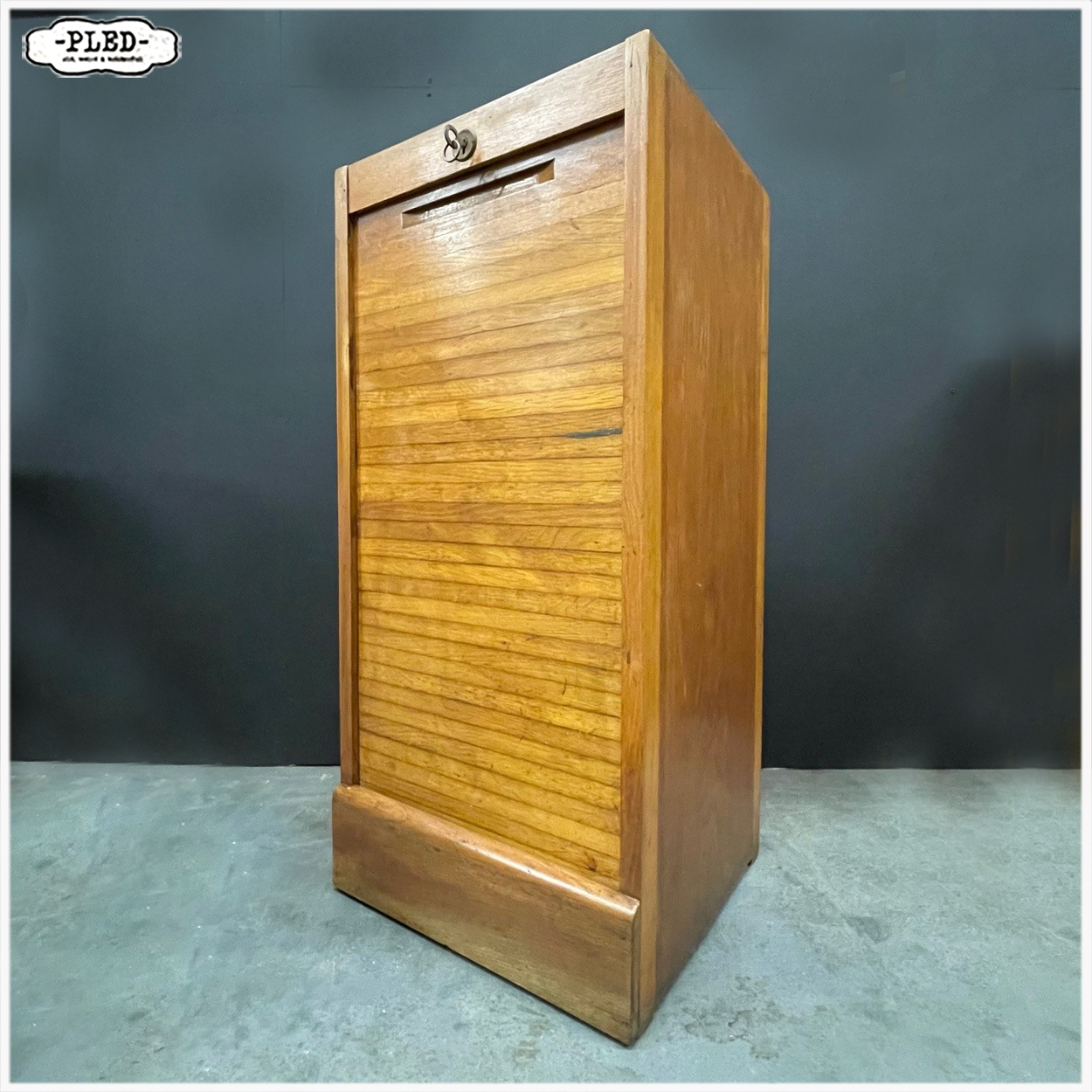 Vintage roldeurkastje, H90 cm - Afbeelding 3