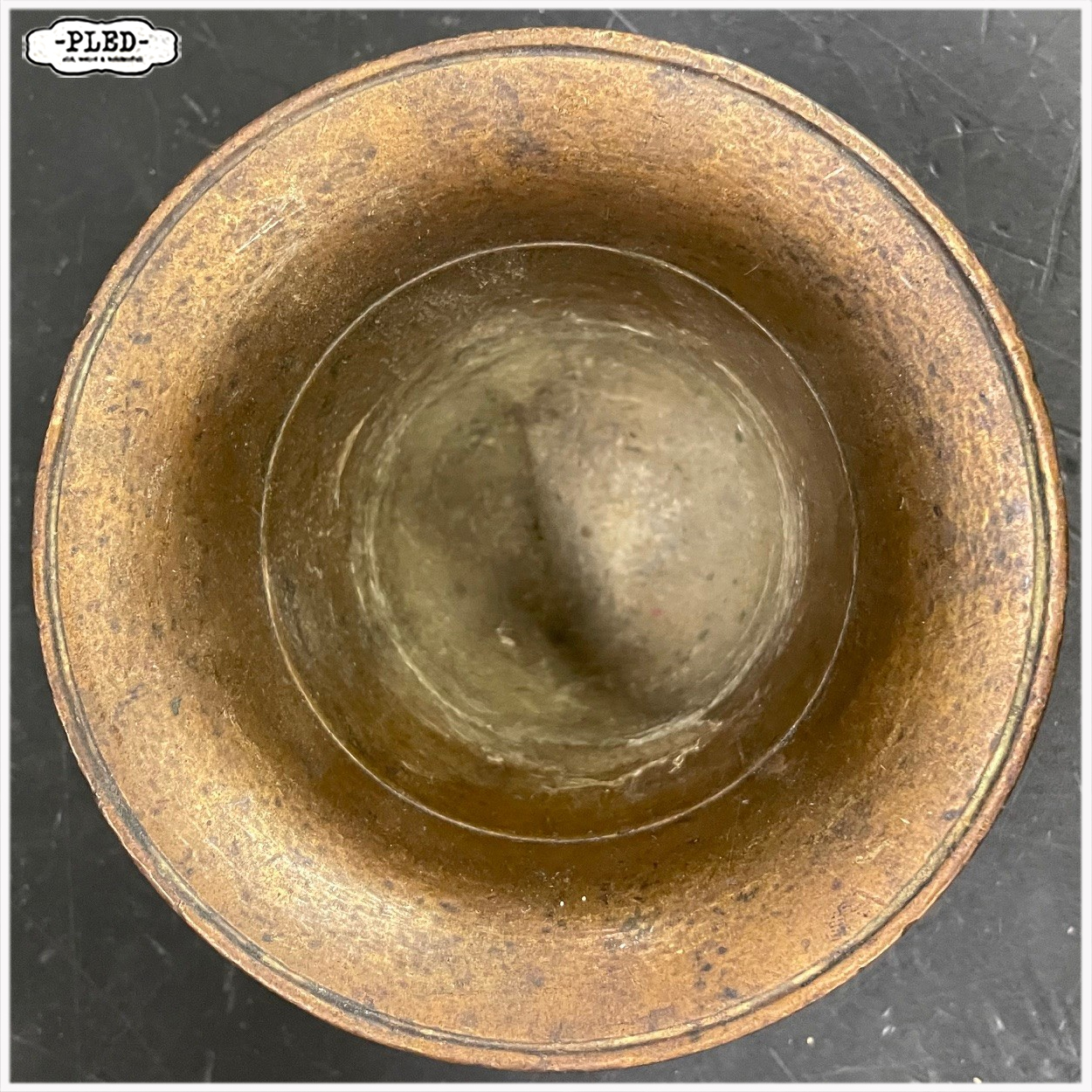 Oude bronzen vijzel met stamper - Afbeelding 8