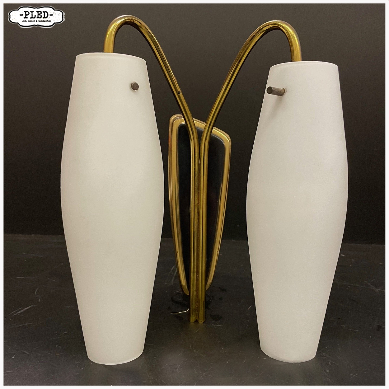 Vintage messing wandlampje