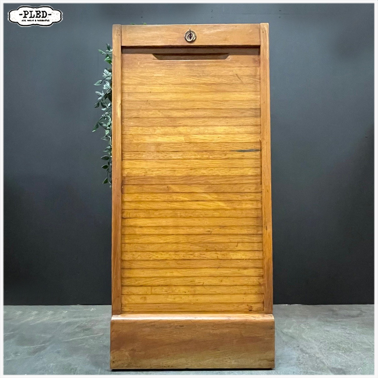 Vintage roldeurkastje, H90 cm