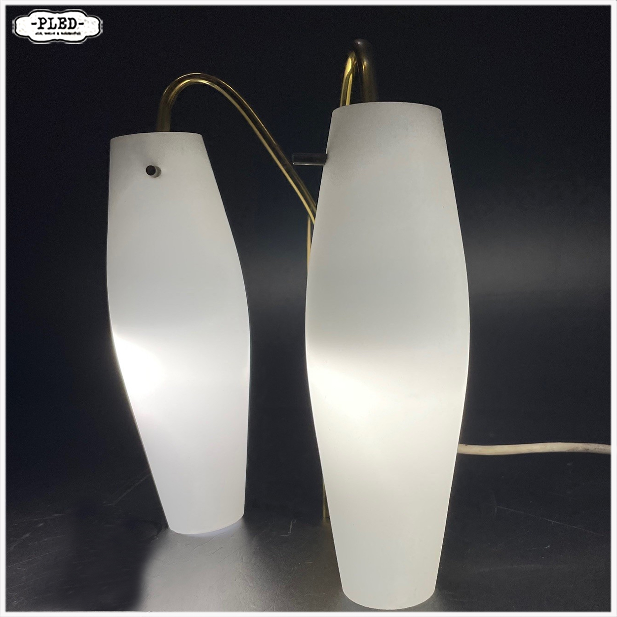 Vintage messing wandlampje - Afbeelding 4