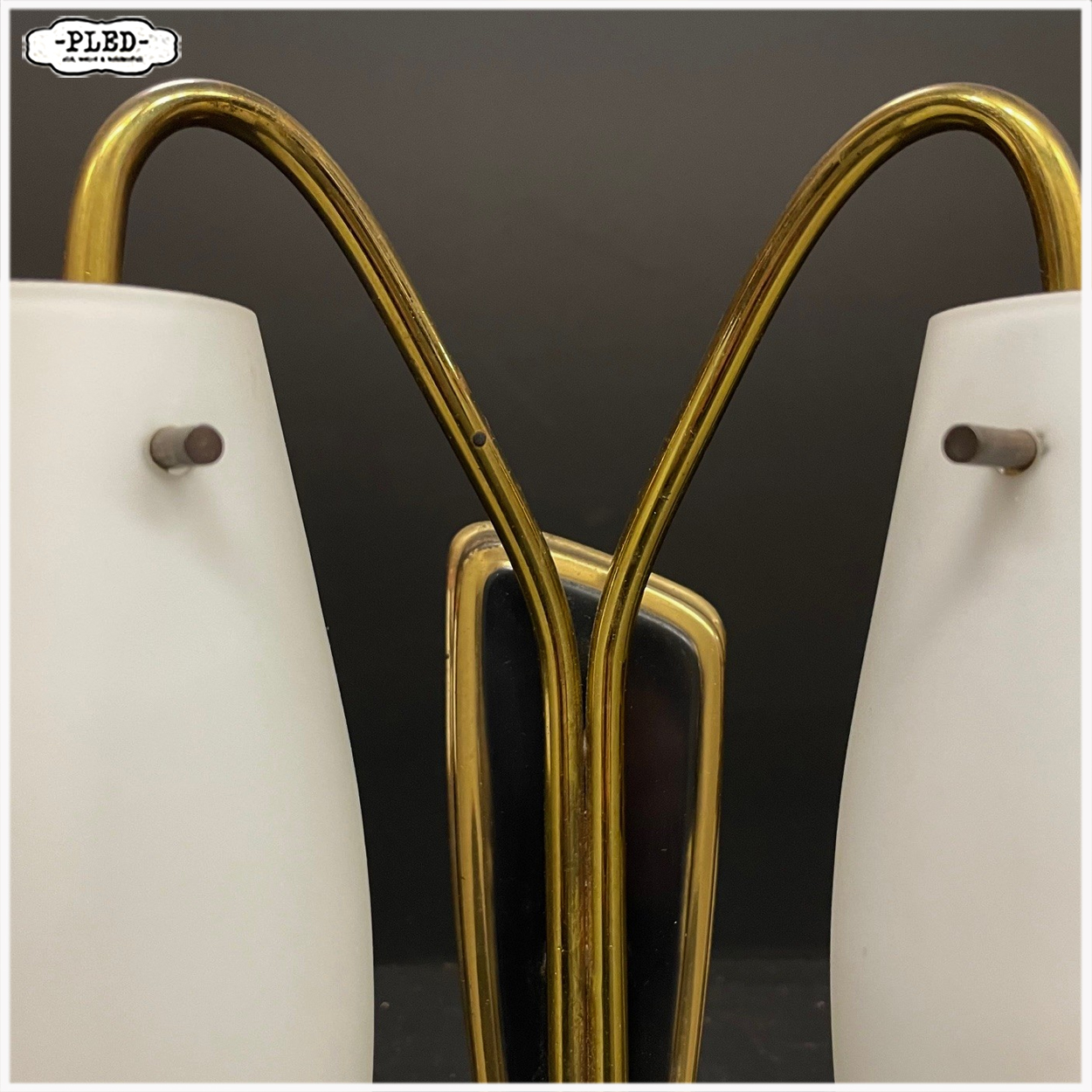 Vintage messing wandlampje - Afbeelding 6