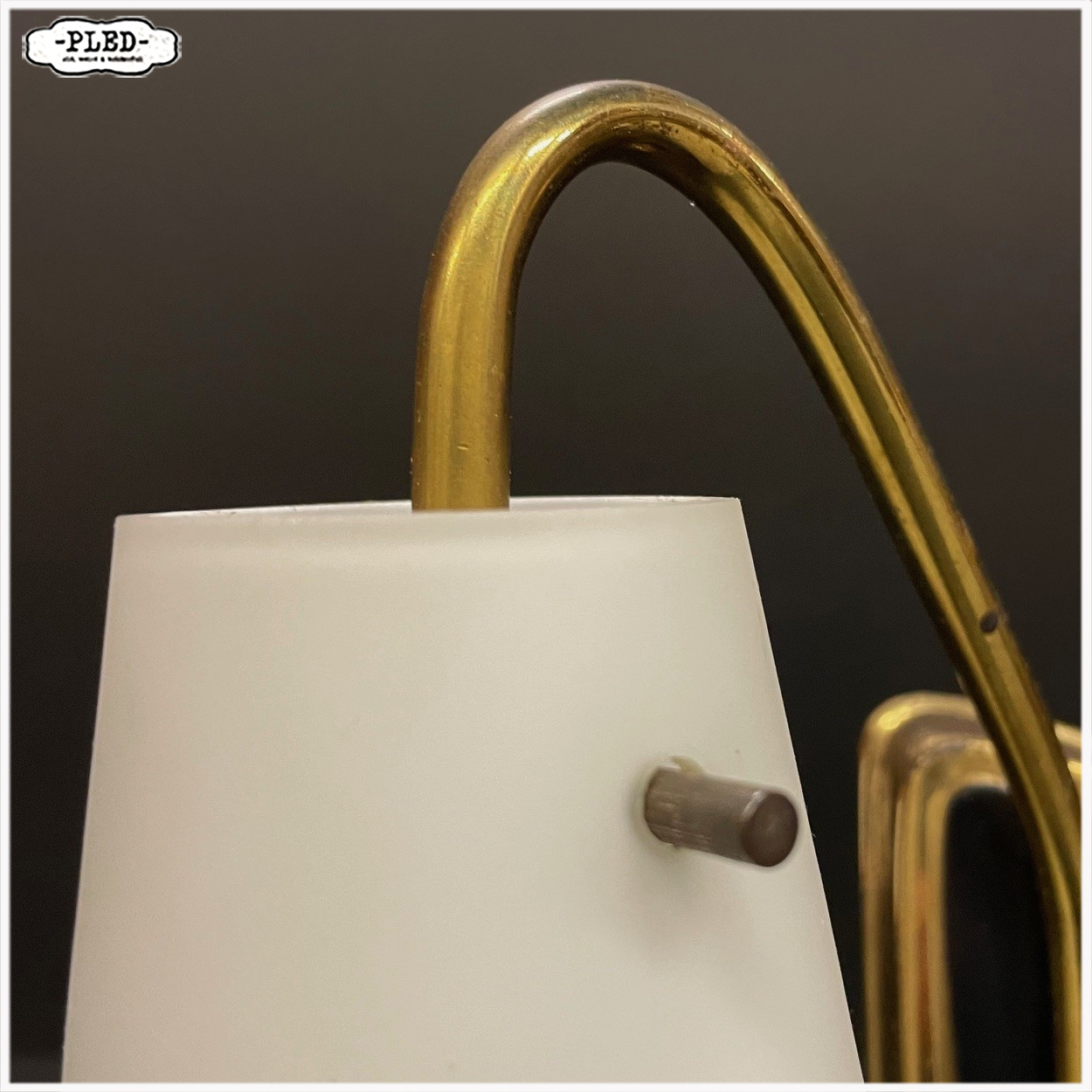 Vintage messing wandlampje - Afbeelding 8