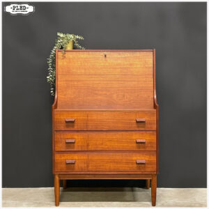 Vintage Deens teak secretaire, 1960s, Poul Volther