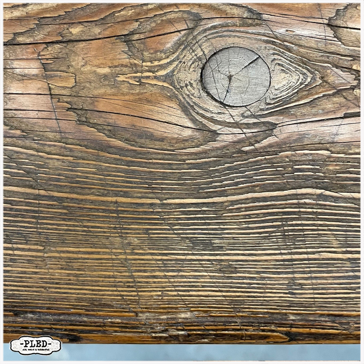 Oude, grenen toonbank met zes lades - Afbeelding 14