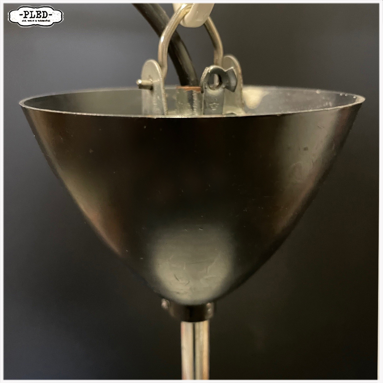 Grote bolvormige opaline pendellamp, Napako, jaren 70 - Afbeelding 13