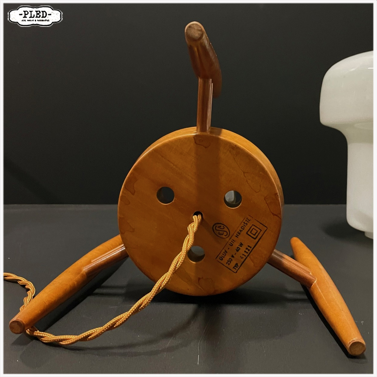 Opaline tafellamp, Mushroom, ÚLUV, Tsjechoslowakije, 1960s - Afbeelding 13