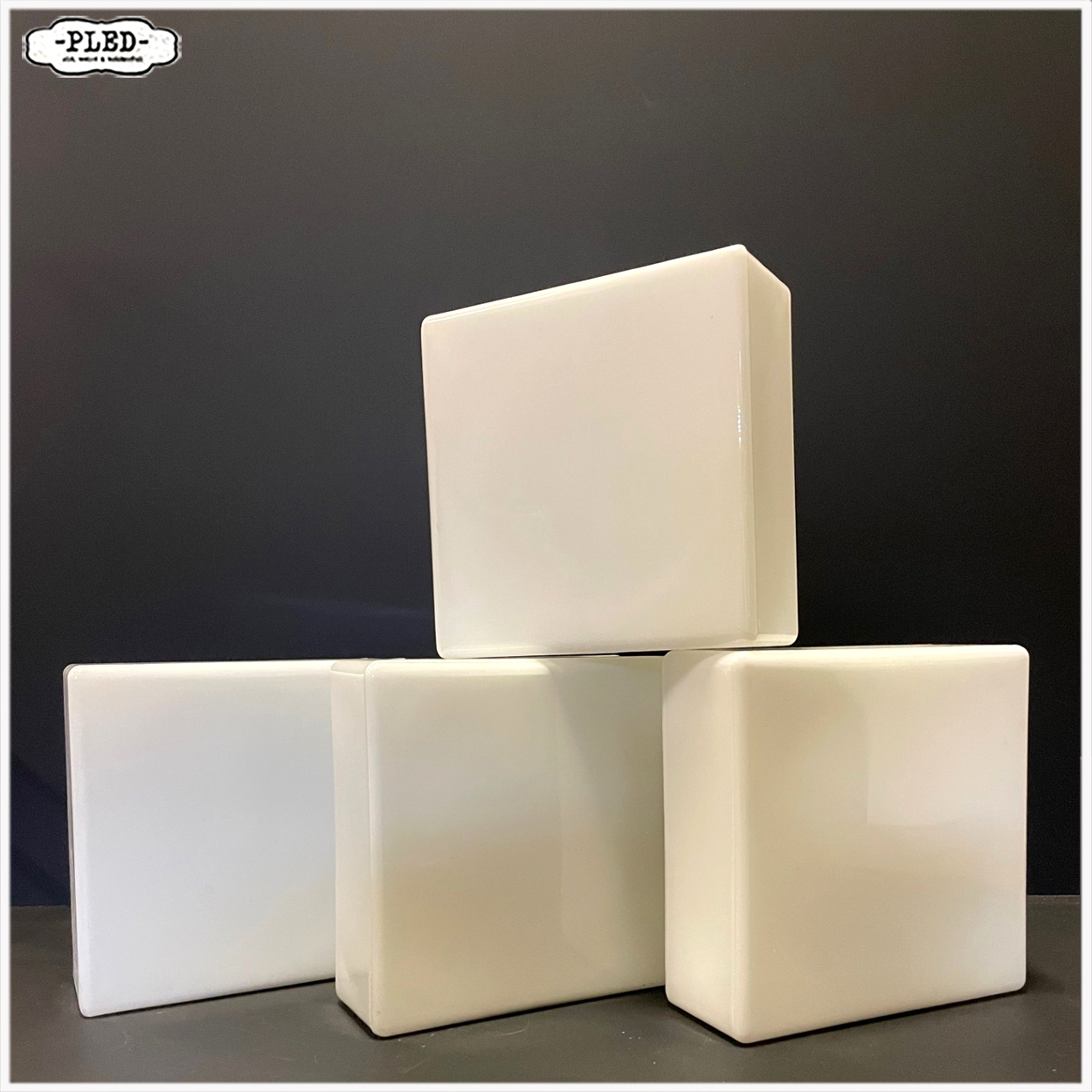 Vintage opaline plafonnières, Bohemen - Afbeelding 7