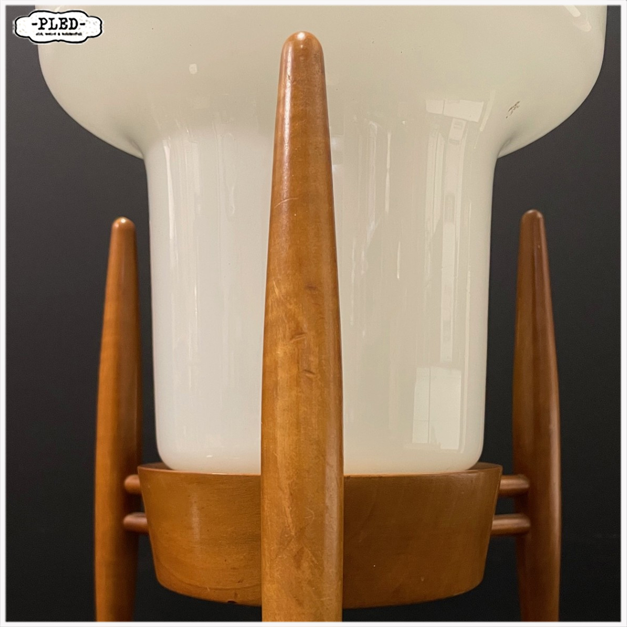 Opaline tafellamp, Mushroom, ÚLUV, Tsjechoslowakije, 1960s - Afbeelding 6