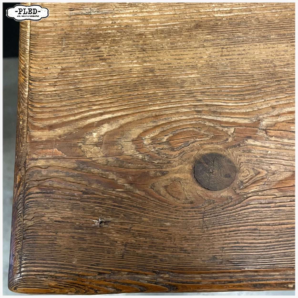 Oude, grenen toonbank met zes lades - Afbeelding 16