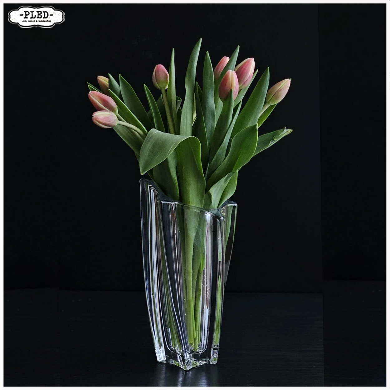 Twee kristallen vazen van Bohemia - Afbeelding 6