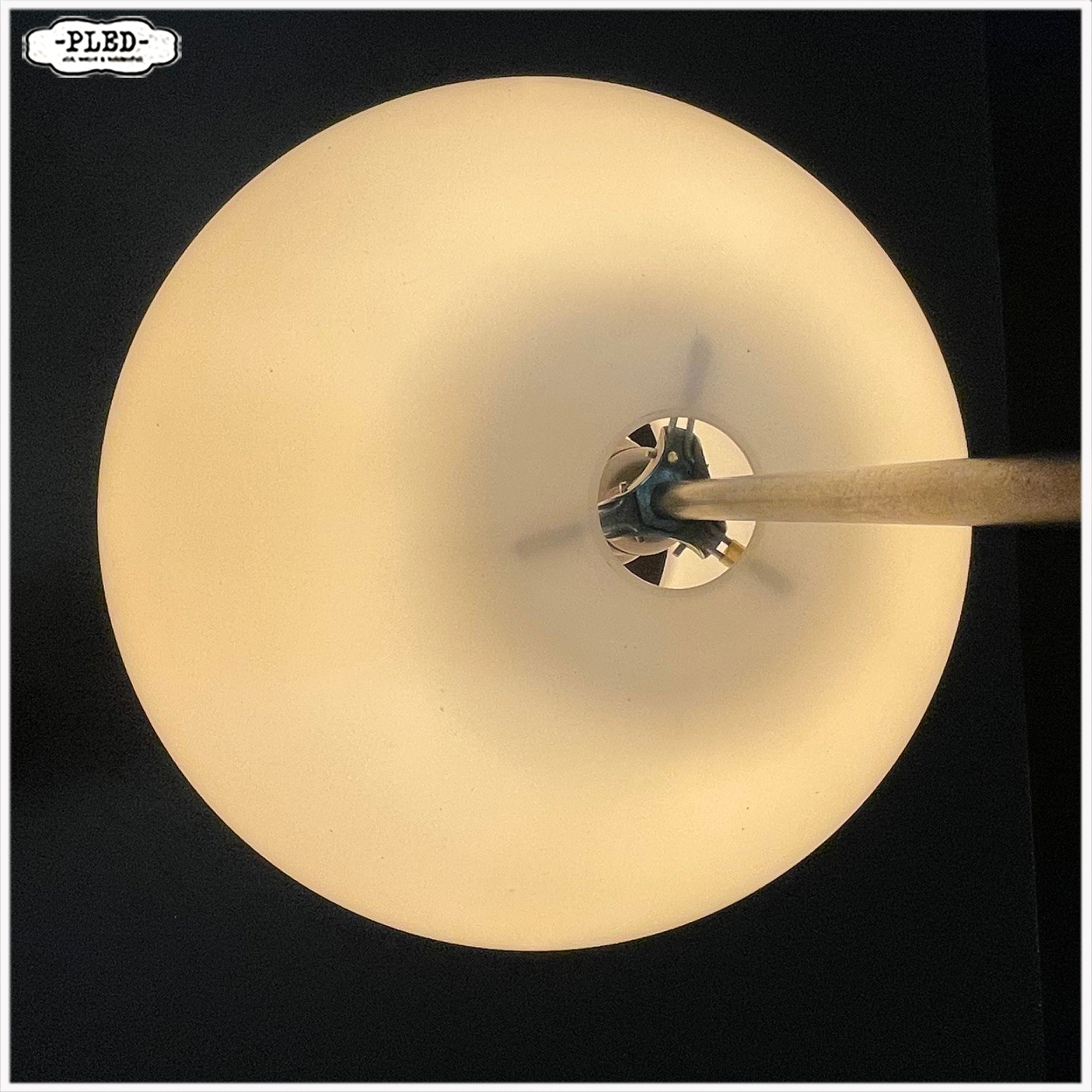 Grote opaline pendellampen, Tsjechië, jaren 70 - Afbeelding 6