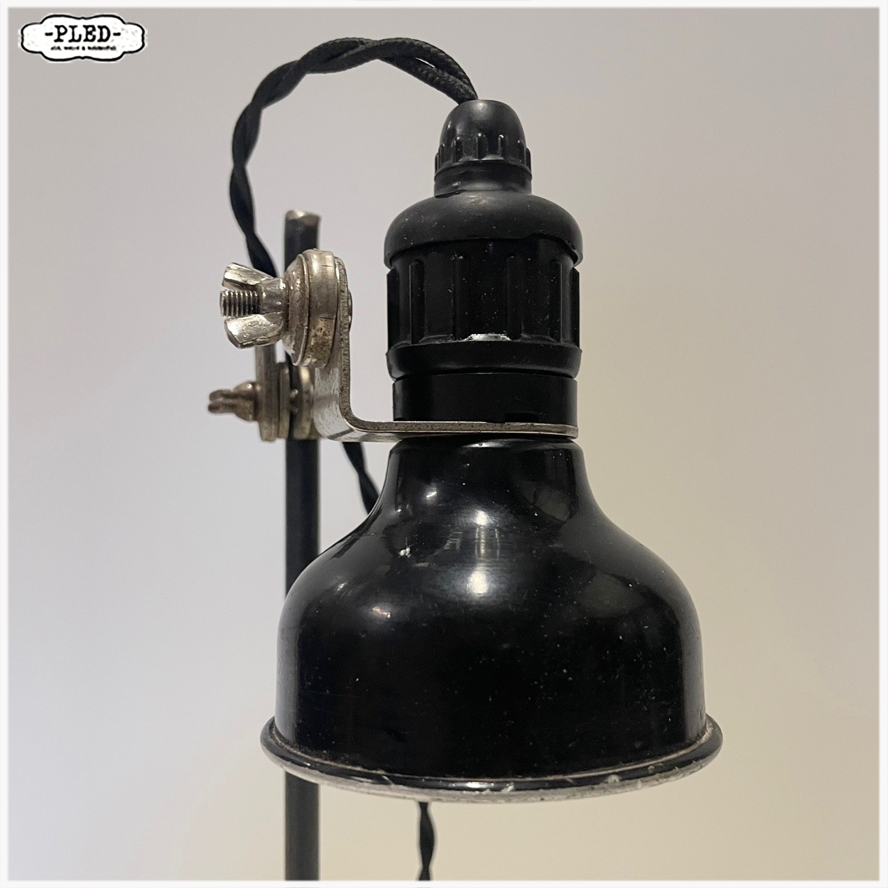 Oud bakelieten machinelampje op statief - Afbeelding 7