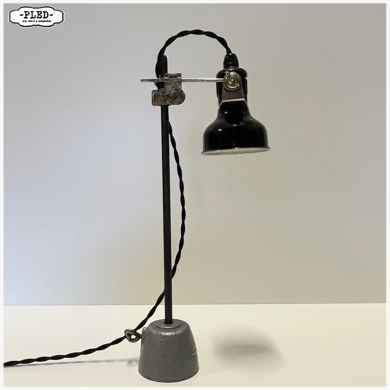 Oud bakelieten machinelampje op statief - Afbeelding 5