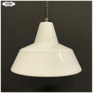 Wit geëmailleerde industriële hanglamp