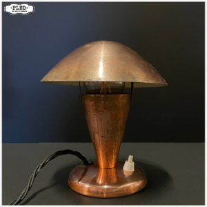 Oud koperen 'mushroom lampje' van Josef Hurka voor Napako