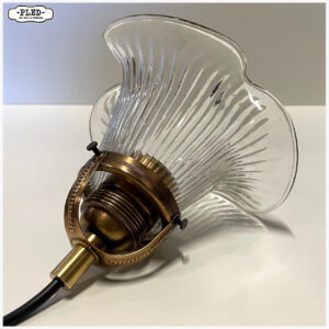 Erg mooi glazen hanglampje met messing fitting