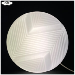 Ronde, vintage, opaline plafonnière, Bohemen