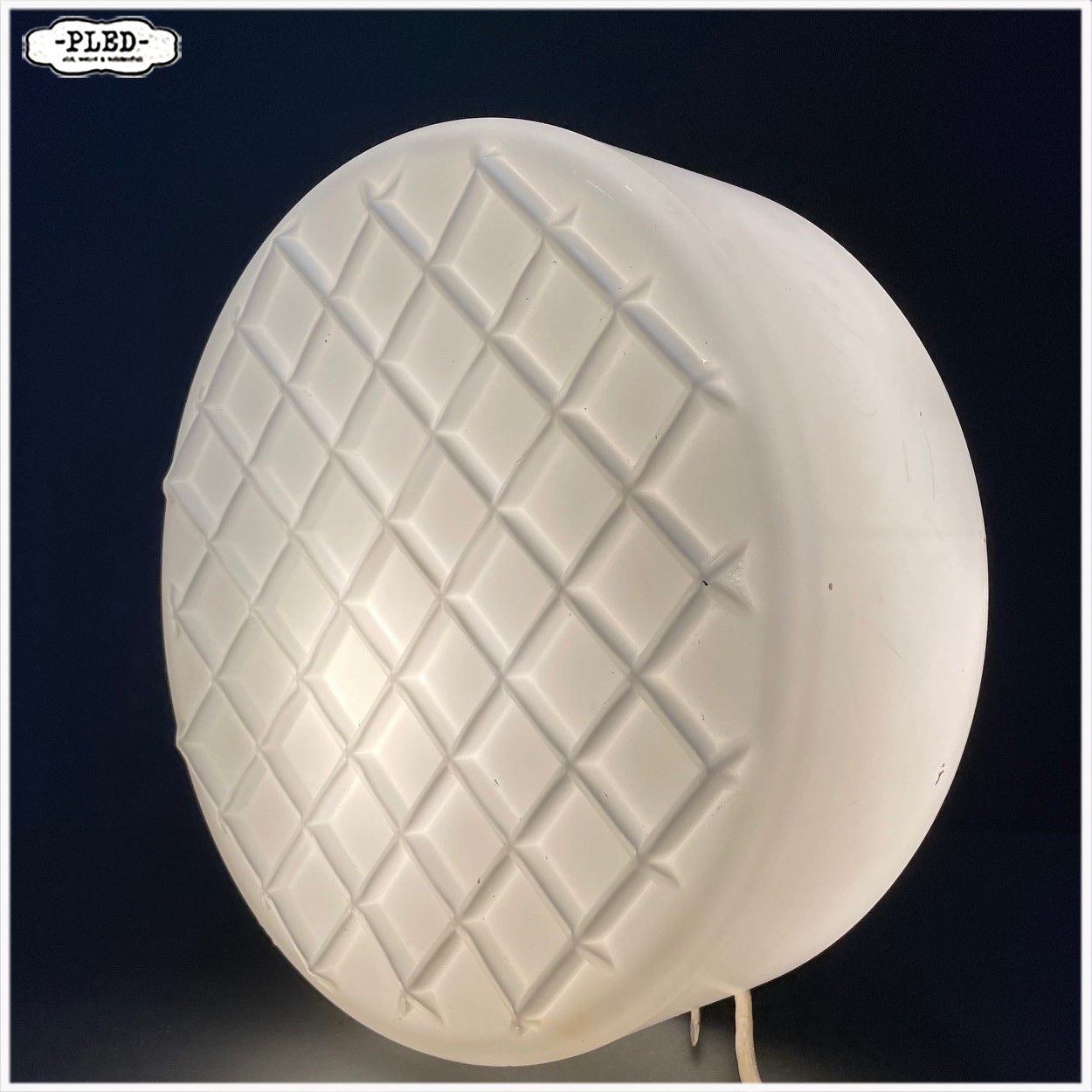 opaline plafonnière / wandlamp – jaren 60/70, Bohemen - Afbeelding 3