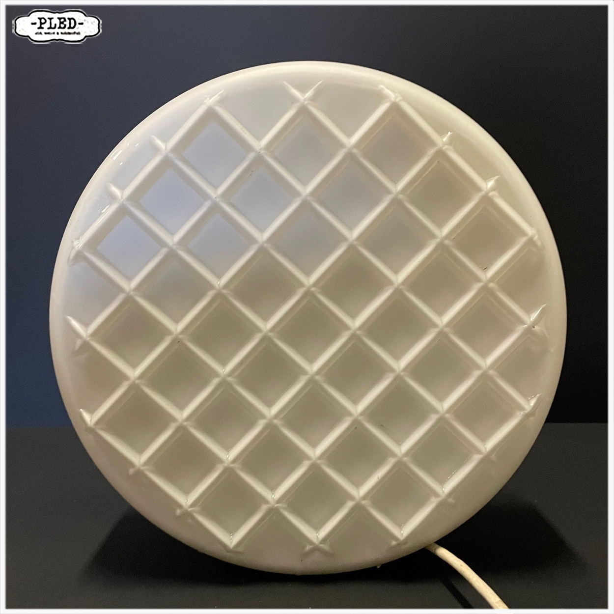 opaline plafonnière / wandlamp – jaren 60/70, Bohemen - Afbeelding 2