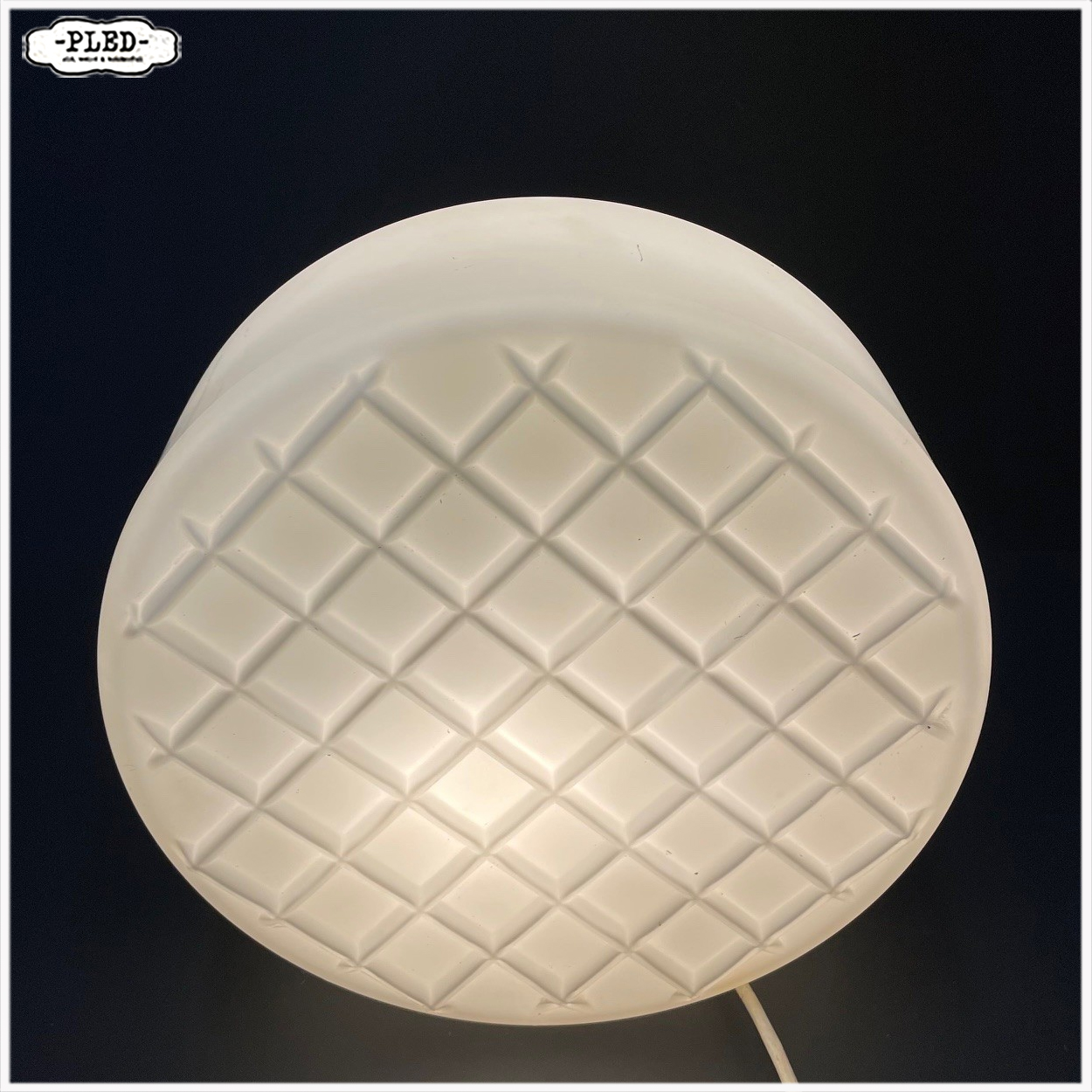 opaline plafonnière / wandlamp – jaren 60/70, Bohemen - Afbeelding 5