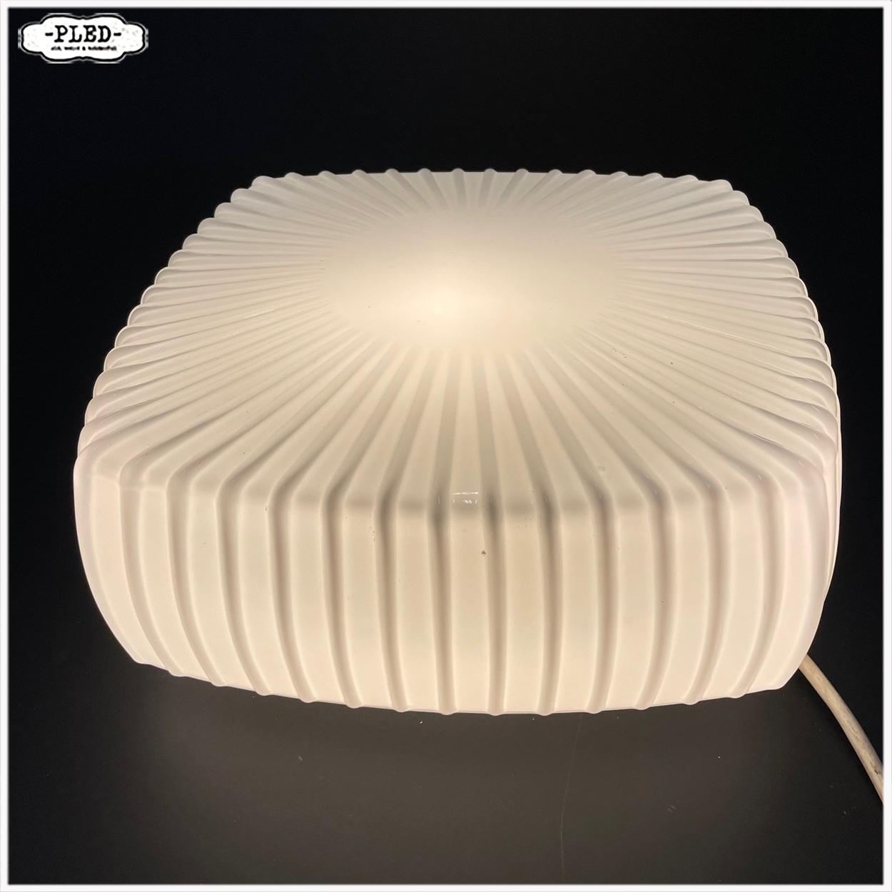 opaline plafonnière – jaren 60/70, Bohemen - Afbeelding 3