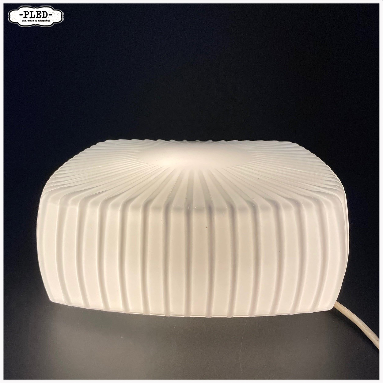 opaline plafonnière – jaren 60/70, Bohemen - Afbeelding 2