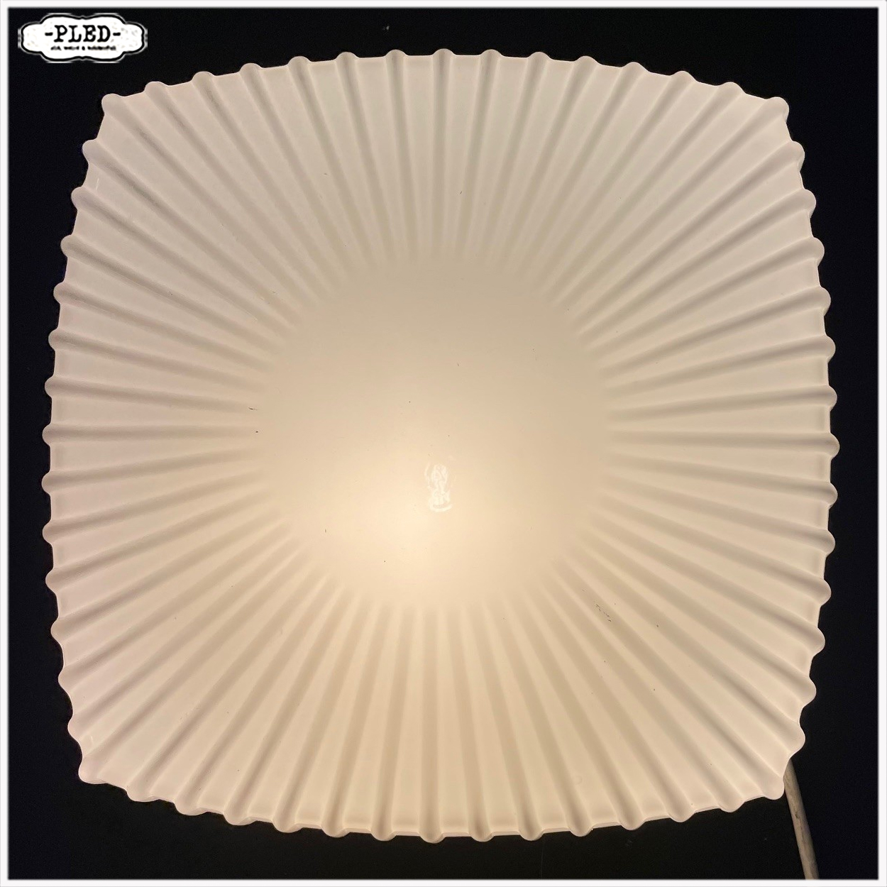 opaline plafonnière – jaren 60/70, Bohemen - Afbeelding 4