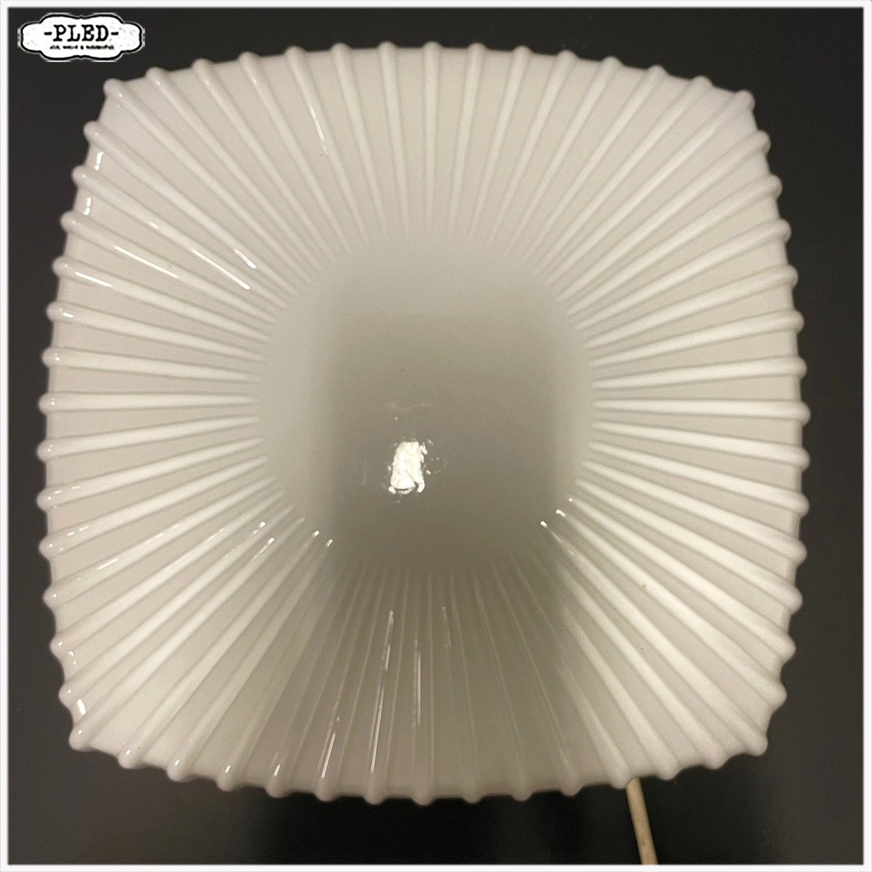 opaline plafonnière – jaren 60/70, Bohemen - Afbeelding 5