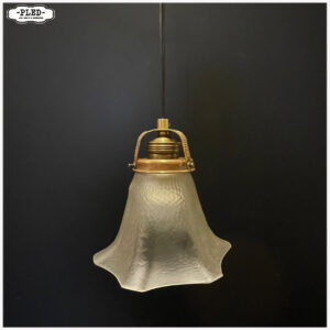 Vintage frosted glass hanglampje