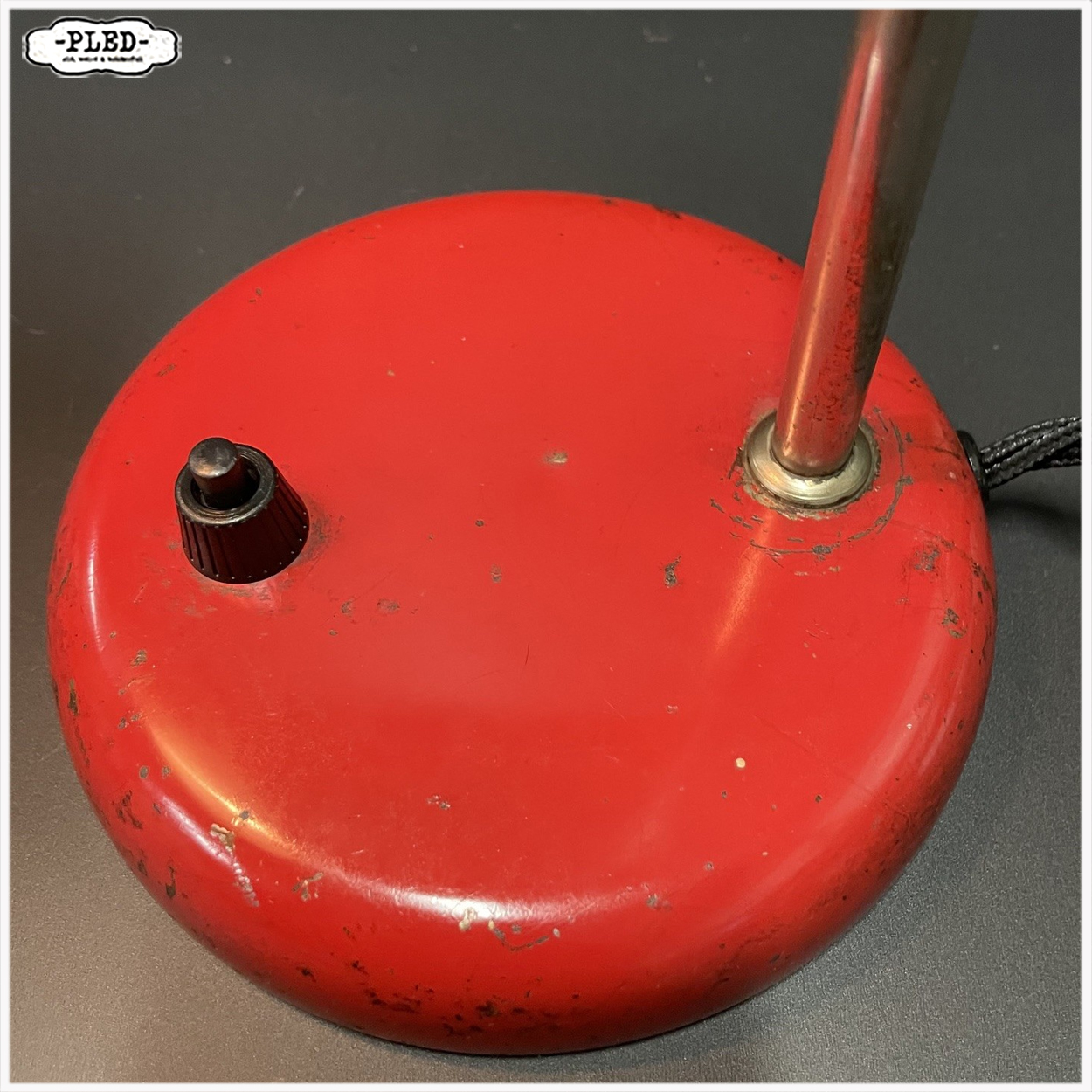 Kleine, rode bureaulamp, Bauhaus, circa 1935 - Afbeelding 13