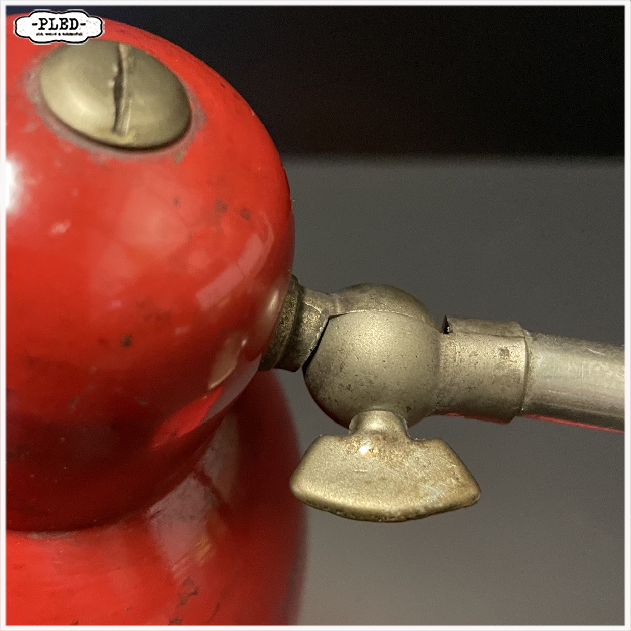 Kleine, rode bureaulamp, Bauhaus, circa 1935 - Afbeelding 11