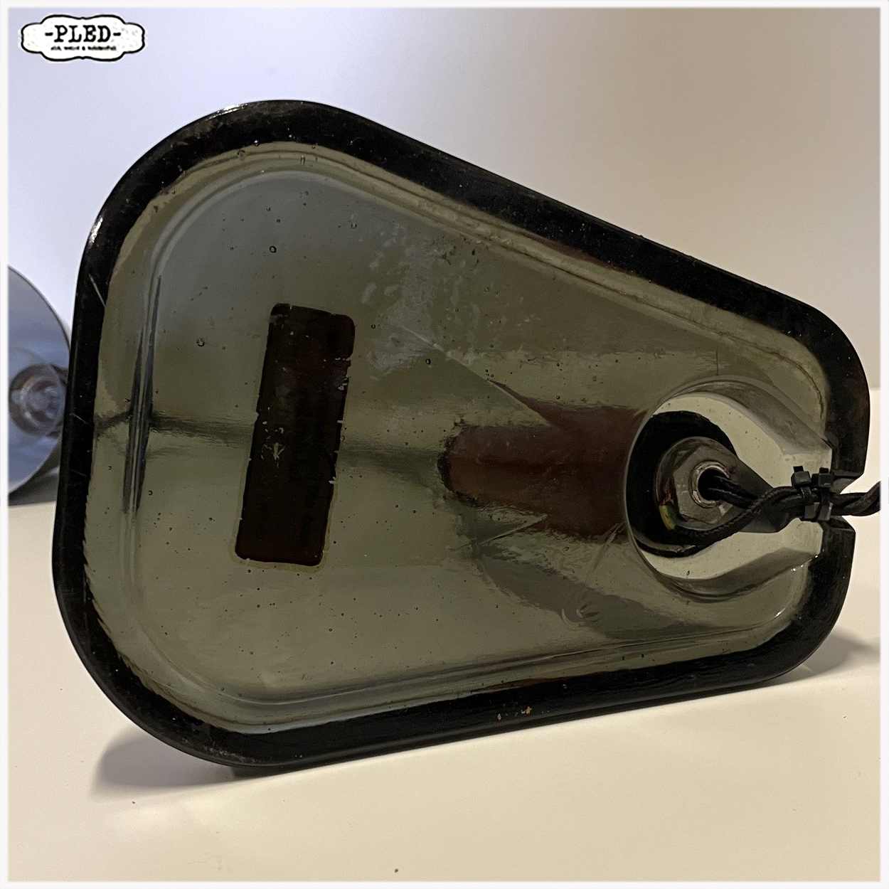 Zeldzame Duitse bureaulamp met glazen voet, Bauhaus - Afbeelding 16