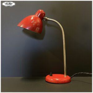 Kleine, rode bureaulamp, Bauhaus, circa 1935