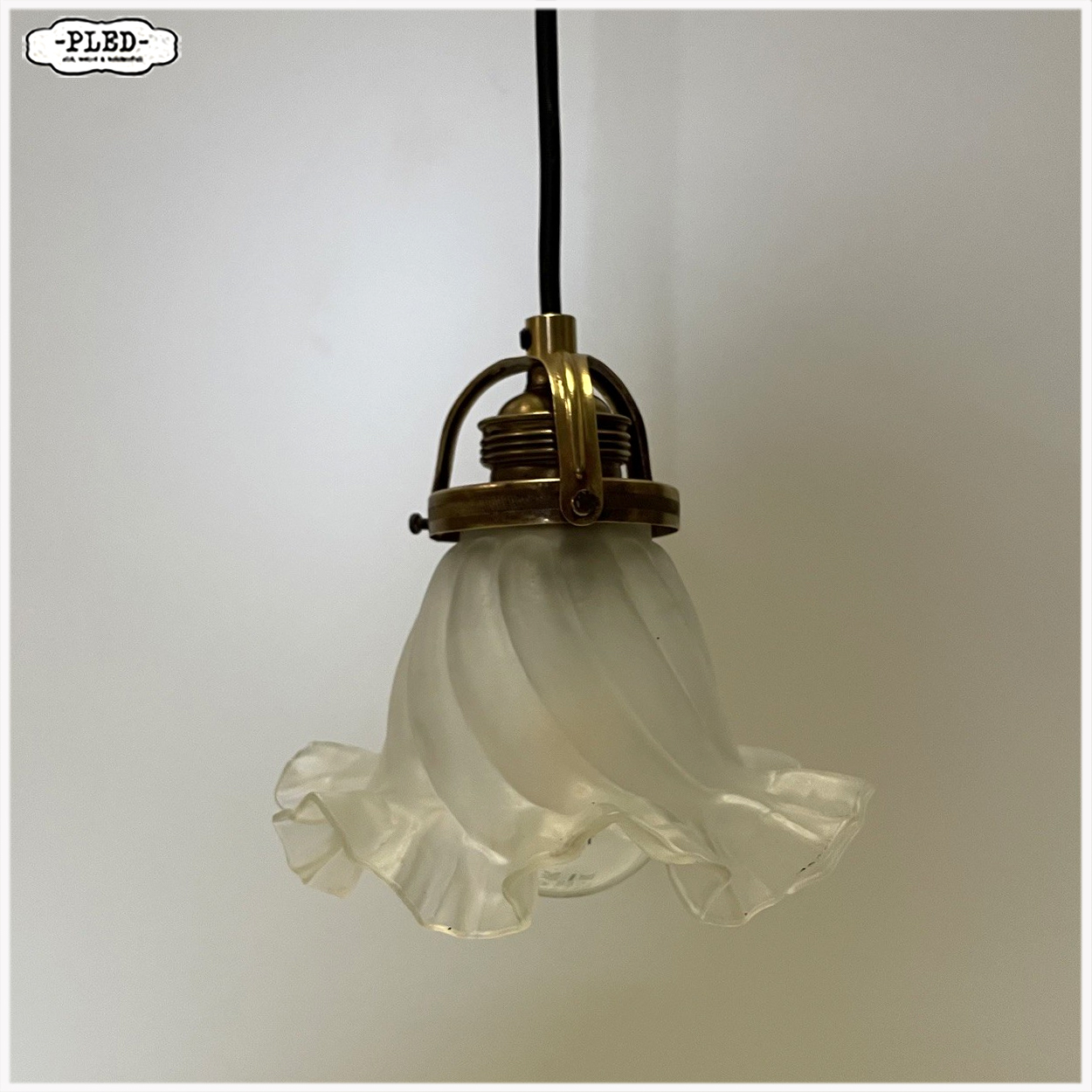 Vintage glazen hanglampje - Afbeelding 2