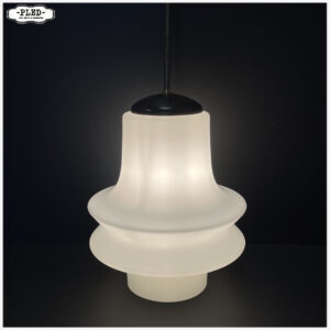 Sculpturale matglazen opaline lamp, Tsjechoslowakije, 1960/1970s