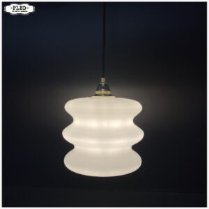 Vintage spiraalvormige opaline hanglamp