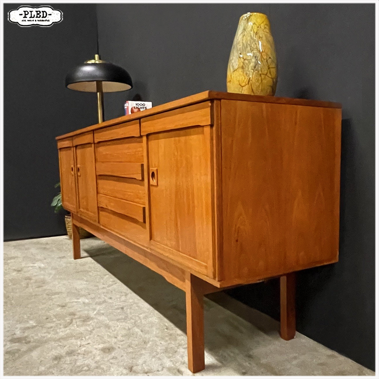 Vintage sideboard, walnoten, Zweden, 1971 - Afbeelding 6