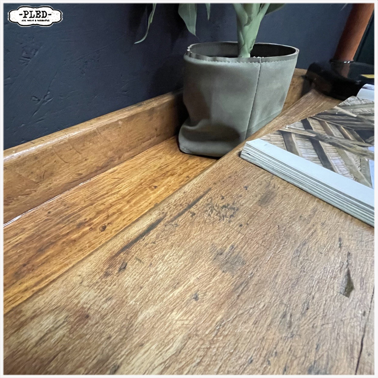 Erg fraaie, oude, robuuste houten werkbank - Afbeelding 15