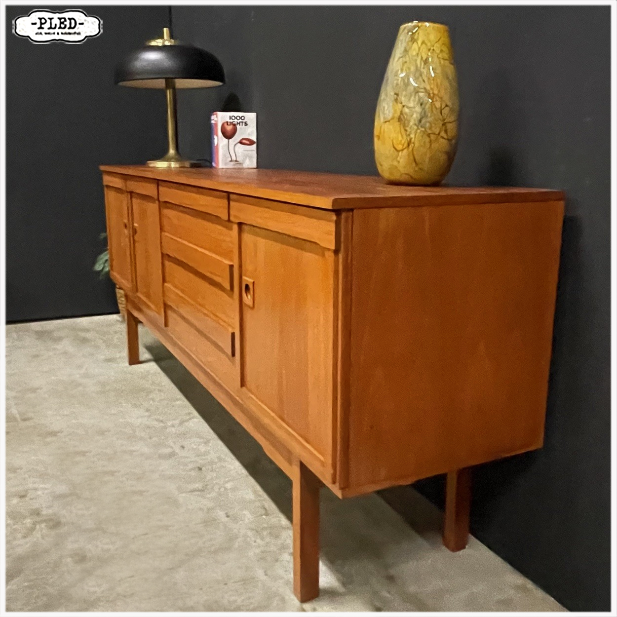 Vintage sideboard, walnoten, Zweden, 1971 - Afbeelding 7