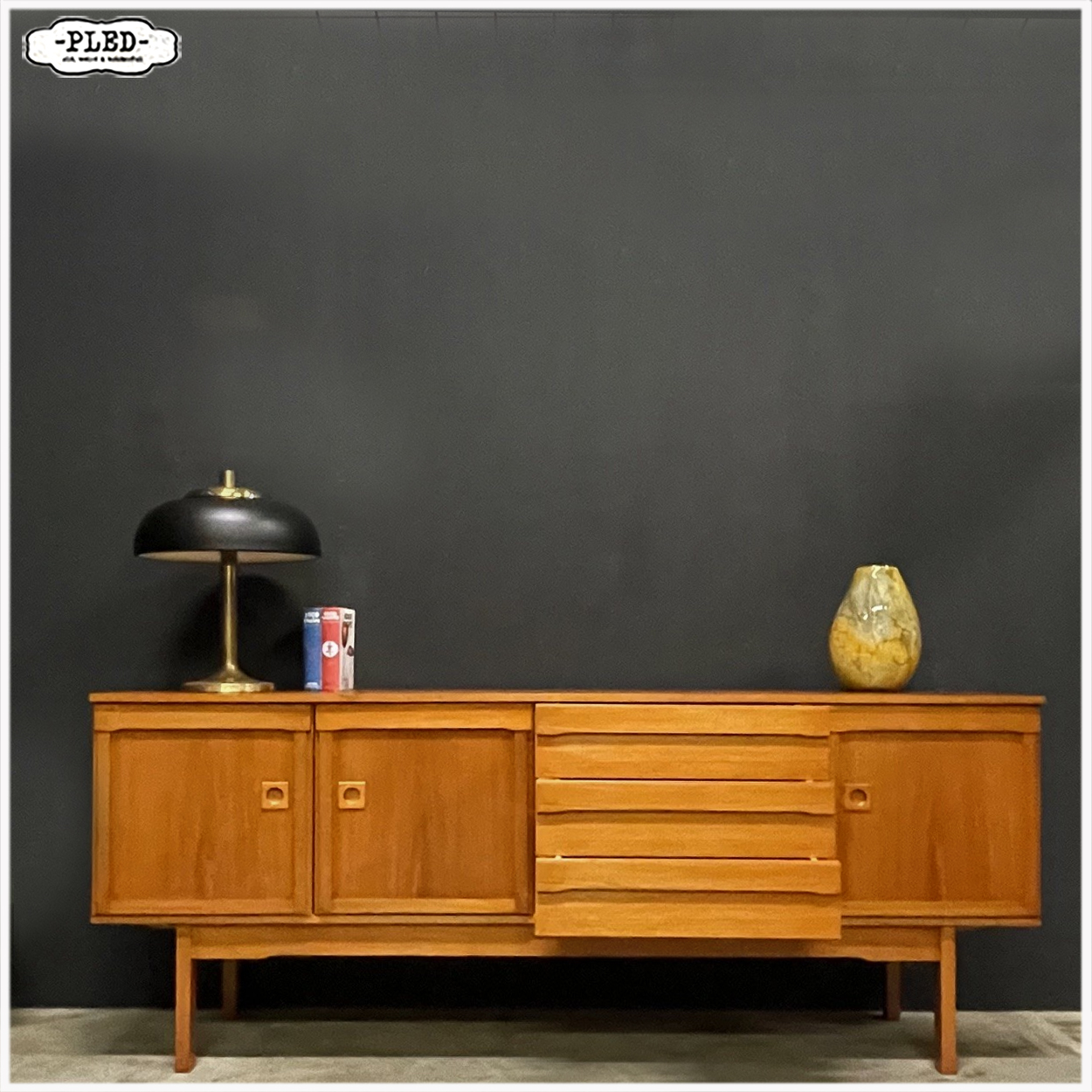 Vintage sideboard, walnoten, Zweden, 1971 - Afbeelding 5