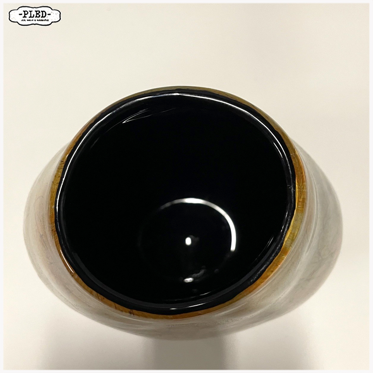 Amberkleurige "Art Glass" vaas uit Krosno, Polen - Afbeelding 8