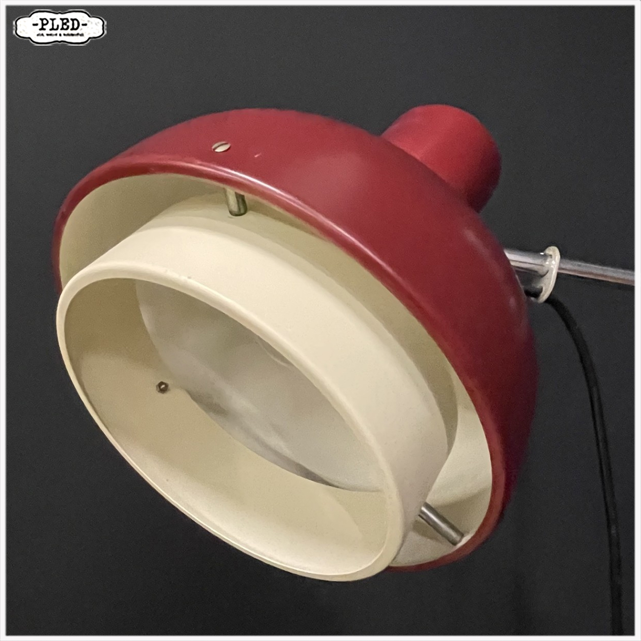 Vintage wijnrode vloerlamp, Josef Hurka voor Napako, 1970s - Afbeelding 8
