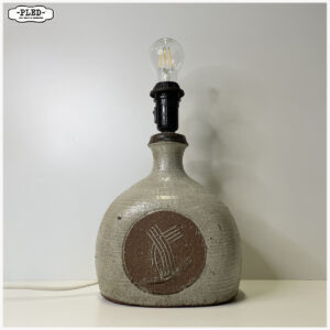 Vintage aardewerk lampvoet met fitting en schakelaar