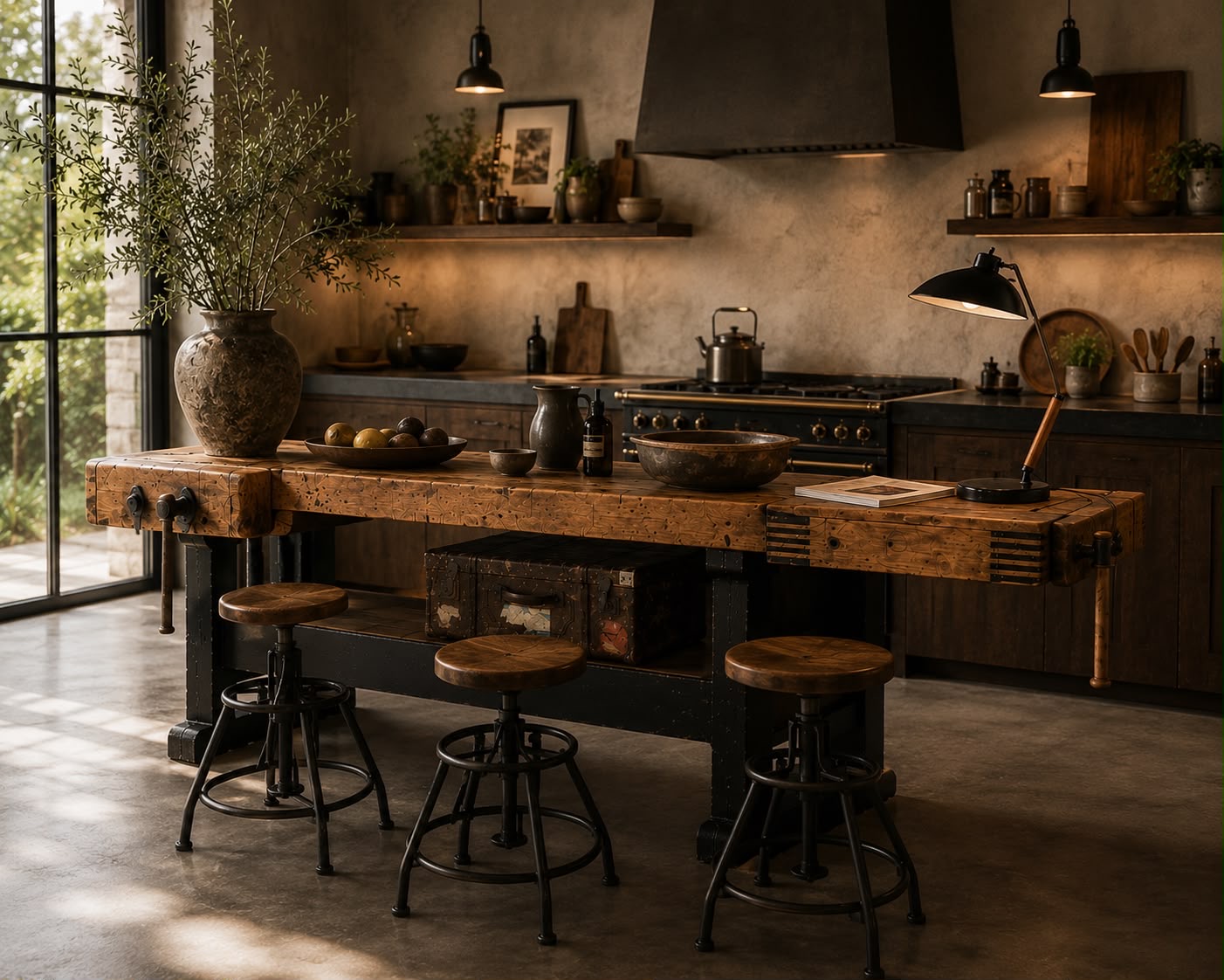 Erg fraaie, oude, robuuste houten werkbank - Afbeelding 25