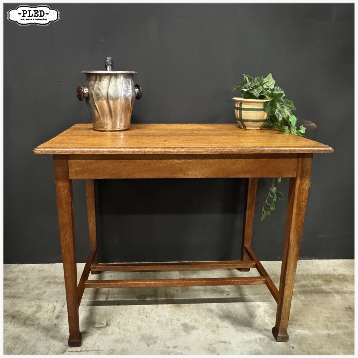 Eikenhouten tafeltje / schrijftafel - Afbeelding 7