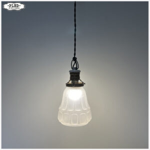 Oud glazen art deco hanglampje