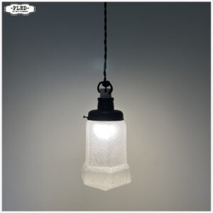 Oud glazen art deco hanglampje